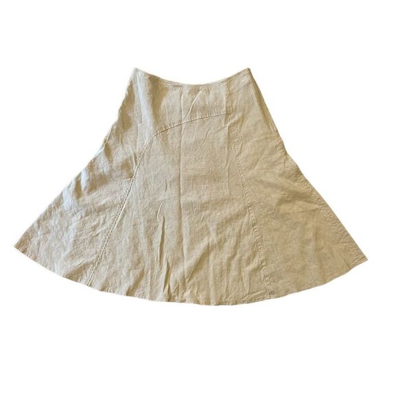 Womens’ Tan Doncaster Linen Blend Skirt Size 4 - Picture 1 of 3